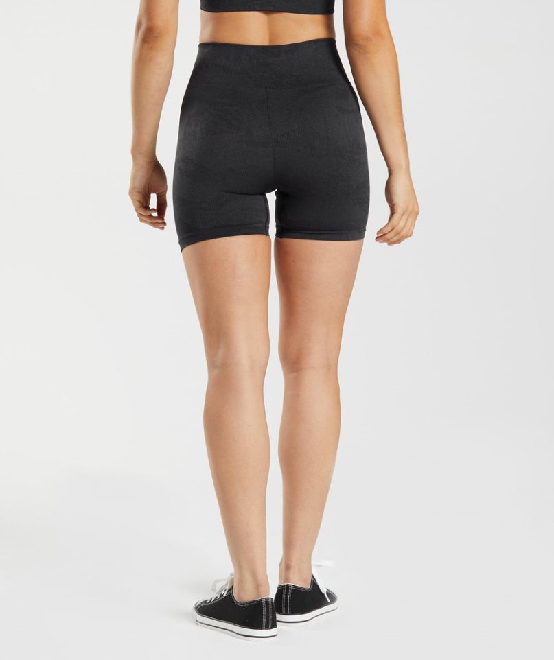 Women's Gymshark Adapt Camo Seamless Shorts Black | NZ 8HCWBU